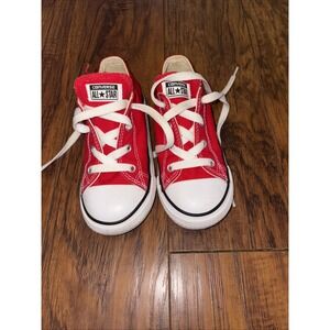 Kids CONVERSE All Stars Red lace up sneakers Size US  Youth 10.
